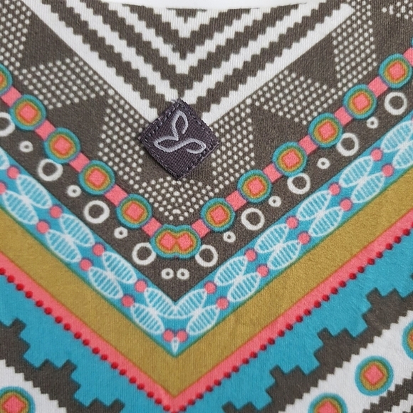 Prana Size S Aztec Print Sleeveless Racerback Skater Dress - Picture 3 of 12